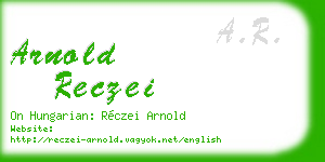 arnold reczei business card