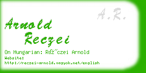 arnold reczei business card